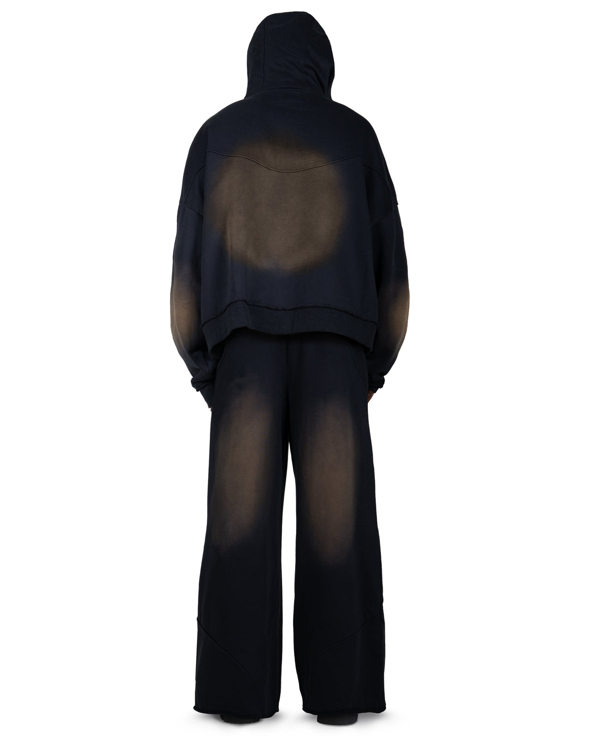 Sweat Pants Wide Dirty Black